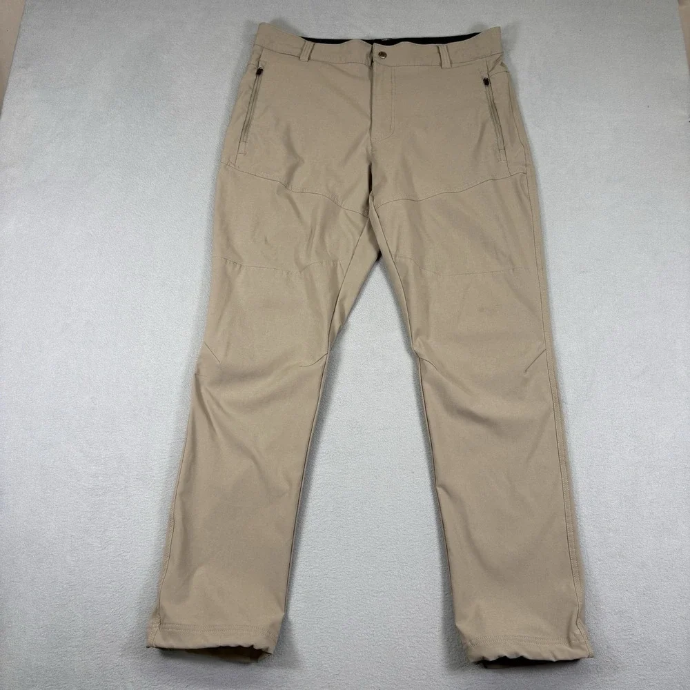 Columbia Wildsee Pants Mens 36x32 Tan Stretch Hiking Outdoor Trail